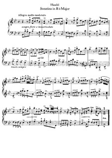 Sonatina in B-Dur, HWV 585: Für Cembalo by Georg Friedrich Händel