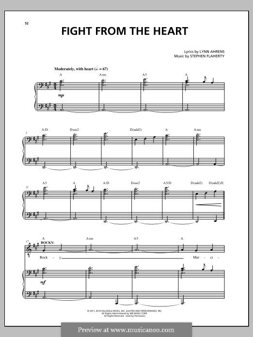 Fight from the Heart: Für Stimme und Klavier by Lynn Ahrens, Stephen Flaherty
