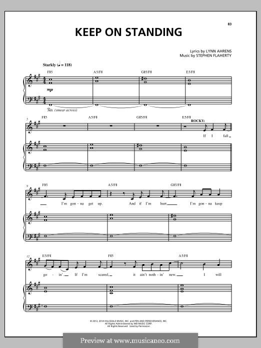 Keep on Standing: Für Stimme und Klavier by Lynn Ahrens, Stephen Flaherty