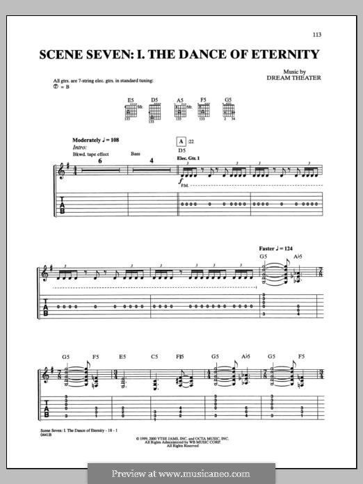 The Dance of Eternity (Dream Theater): Für Gitarre mit Tabulatur by Mike Portnoy, John Petrucci, John Myung, Jordan Rudess