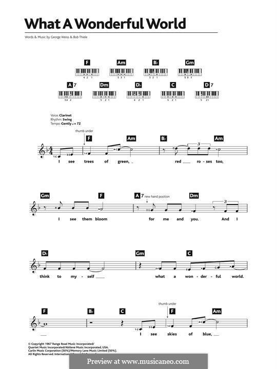Vocal version: Melodische Linie by Bob Thiele, George David Weiss