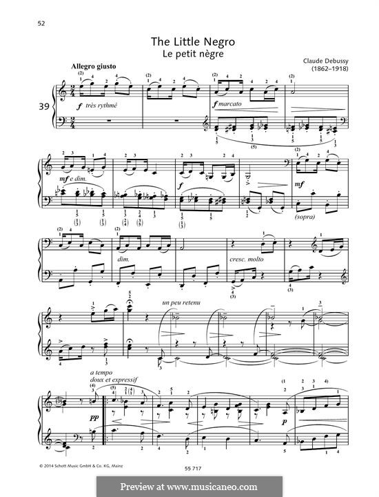Die kleine Neger, L.114: Für Klavier by Claude Debussy