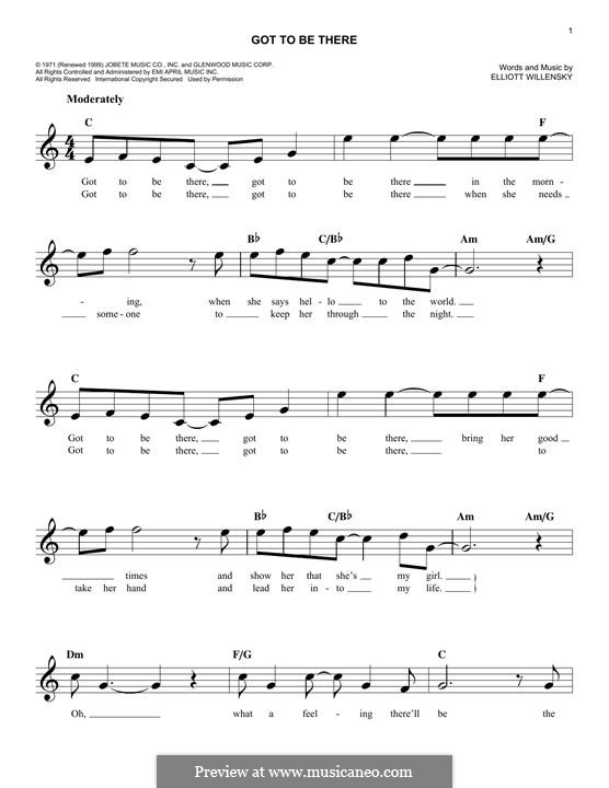 Got To Be There (Michael Jackson): Melodische Linie by Elliot Willensky
