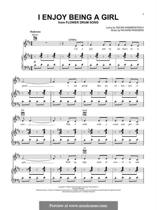 I Enjoy Being a Girl (from Flower Drum Song) von R. Rodgers auf MusicaNeo