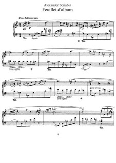 Albumblatt, Op.58: Für Klavier by Alexander Skrjabin