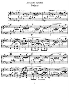 Poem, Op.41: Für Klavier by Alexander Skrjabin