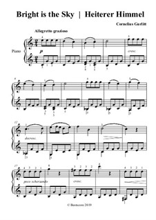 Albumblätter für die Jugend, Op.140: Nr.3 Heiterer Himmel (Großdrucknoten) by Cornelius Gurlitt