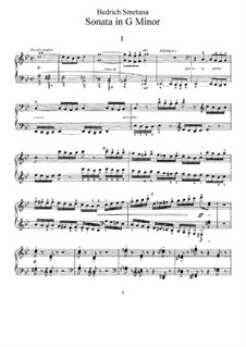 Sonate für Klavier in g-Moll, BA 76 T.35: Für einen Interpreten by Bedřich Smetana