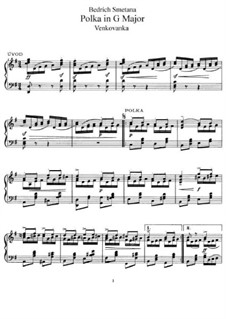 Venkovanka, T.123: Für Klavier by Bedřich Smetana