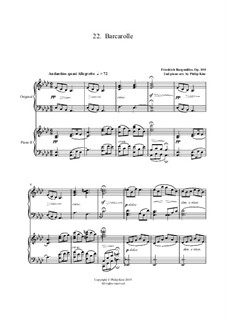 No.22 Barcarolle: Für zwei Klaviere by Johann Friedrich Burgmüller