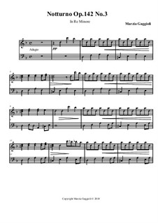 Notturnos, Op.142: Notturno No.3 in Re Minore by Marzia Gaggioli