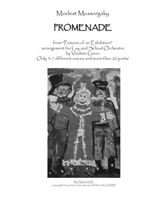 Promenade I: For lay and school orchestra (more then 20 parts) by Modest Mussorgski