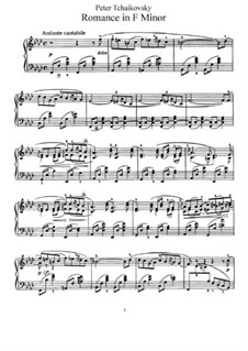 Romanze für Klavier, TH 127 Op.5: Für einen Interpreten by Pjotr Tschaikowski
