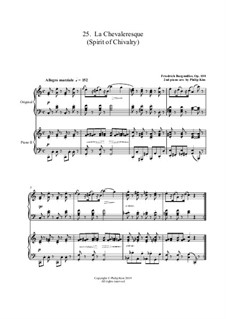 No.25 Spirit of Chivalry (La Chevaleresque): Für zwei Klaviere by Johann Friedrich Burgmüller