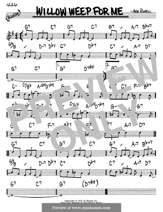 Willow Weep for Me (Chad & Jeremy): For any instrument by Ann Ronell
