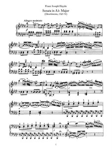 Sonate für Klavier Nr.31 in As-Dur, Hob.XVI/46: Für einen Interpreten by Joseph Haydn
