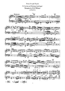 Sonate für Klavier Nr.49 in cis-Moll, Hob.XVI/36: Für einen Interpreten by Joseph Haydn