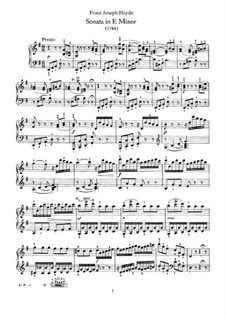 Sonate für Klavier Nr.53 in e-Moll, Hob.XVI/34: Für einen Interpreten by Joseph Haydn
