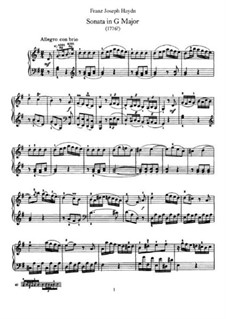 Sonate für Klavier Nr.42 in G-Dur, Hob.XVI/27: Für einen Interpreten by Joseph Haydn