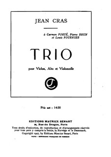 Trio für Streicher in A-Dur: Vollpartitur by Jean Cras