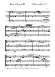 Walzer aus der Suite Nr.2: Für Blasorchester (Notation der realen Tönen) by Alexander Bystrov