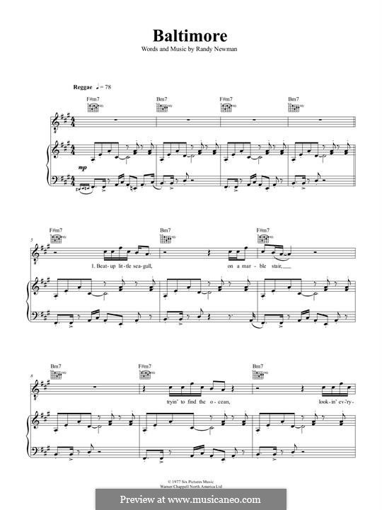 Baltimore: Für Stimme und Klavier (oder Gitarre) by Randy Newman