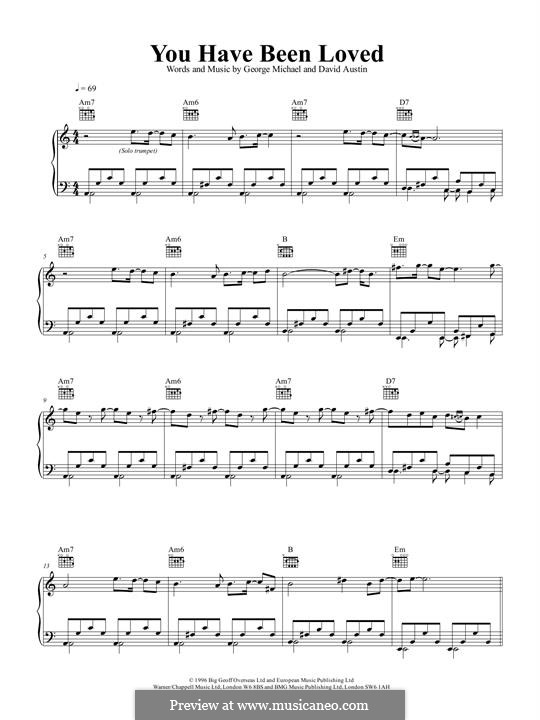 You Have Been Loved: Für Stimme und Klavier (oder Gitarre) by George Michael