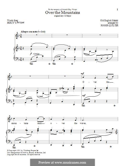 Over the Mountains: Für Stimme und Klavier by folklore