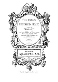 Drei Lieder des Figaro: Für Stimme und Klavier by Wolfgang Amadeus Mozart