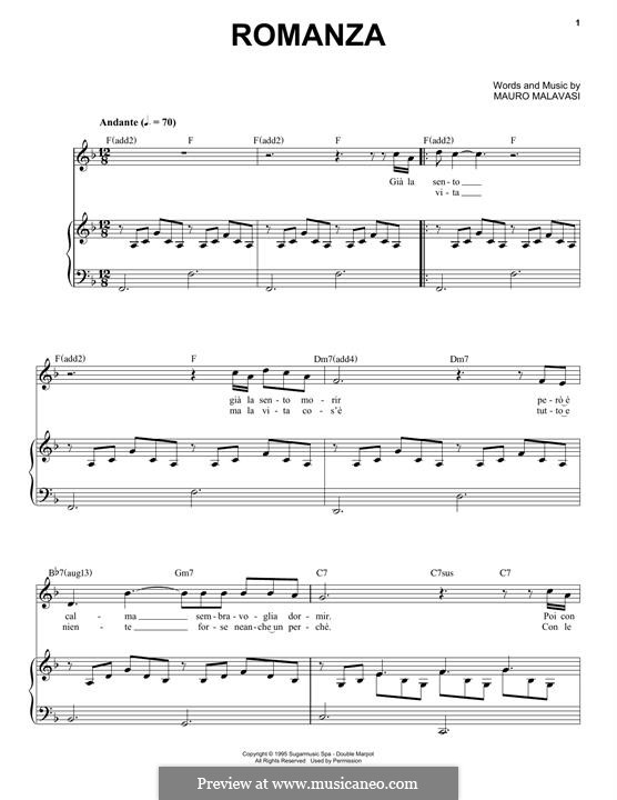 Romanze: Für Stimme und Klavier by Mauro Malavasi