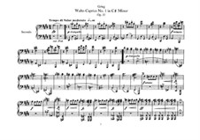 Deux valse caprices, Op.37: Für Klavier, vierhändig by Edvard Grieg