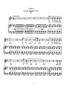 Come raggio di sol: Für Stimme und Klavier by Antonio Caldara