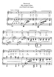 Il ballo delle ingrate, SV 167: Ahi, troppo è duro by Claudio Monteverdi