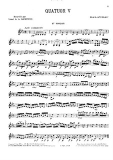 Streichquartett Nr.5 in Es-Dur: Violinstimme II by Nicolas-Marie d'Alayrac