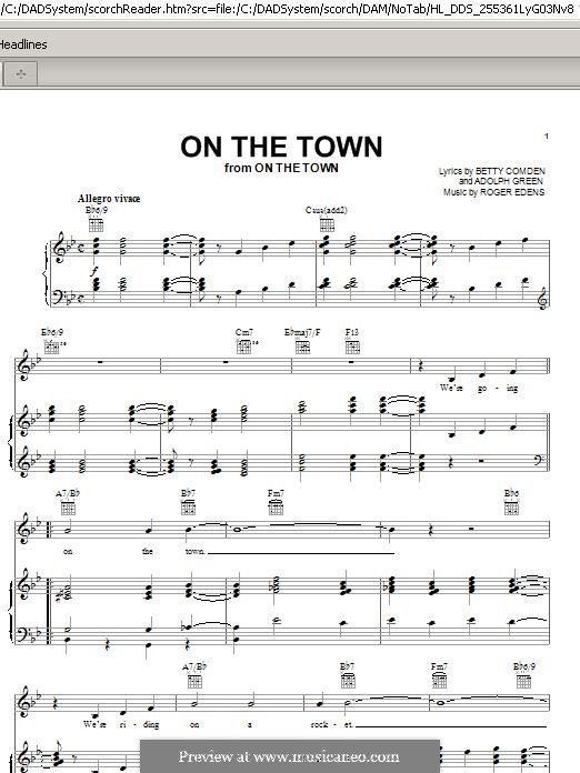 On the Town von R. Edens - Noten auf MusicaNeo