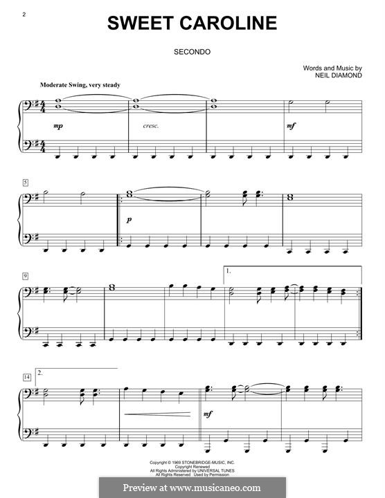 Piano version: Für einen Interpreten by Neil Diamond