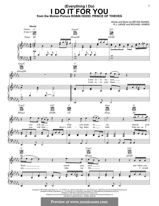 Vocal version: Für Stimme und Klavier (oder Gitarre) by Michael Kamen