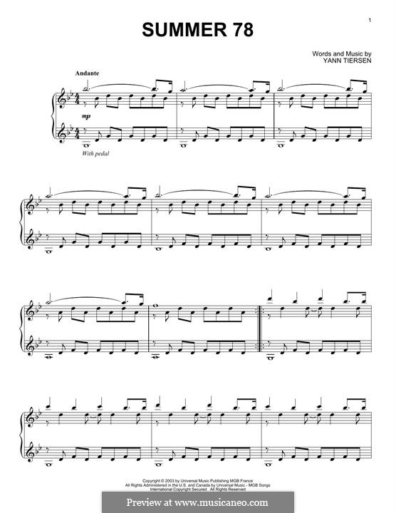 Summer 78: Für Klavier by Yann Tiersen