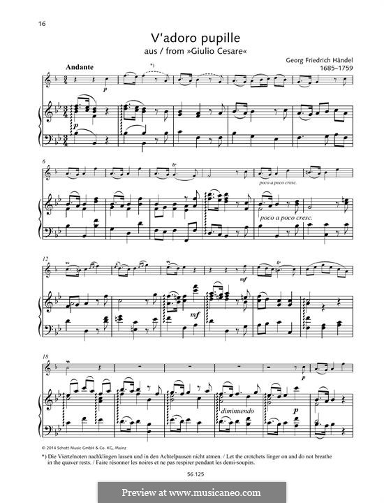 Julius Cäsar, HWV 17: V'adoro pupille by Georg Friedrich Händel