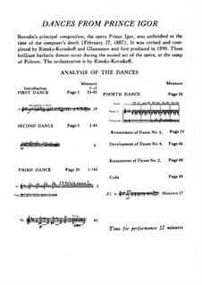 Die Polowetzer Tänze: Vollpartitur by Alexander Porfiryevich Borodin