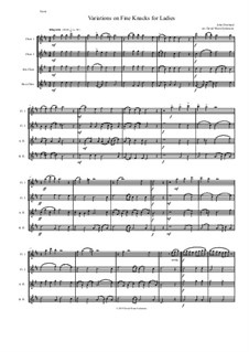 Fine Knacks for Ladies: For flute quartet (with variations) by John Dowland