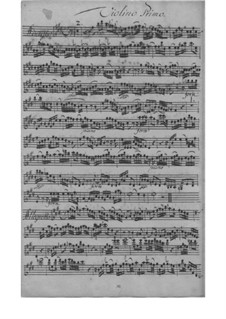 Triosonate für zwei Violinen und Basso Continuo, GraunWV Av:XV:27: Stimmen by Johann Gottlieb Graun