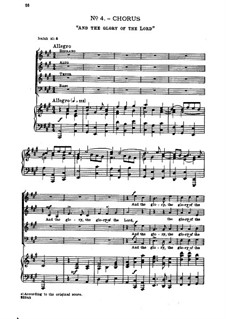 Nr.4 Denn die Herrlichkeit Gottes des Herrn: Klavierauszug mit Singstimmen by Georg Friedrich Händel