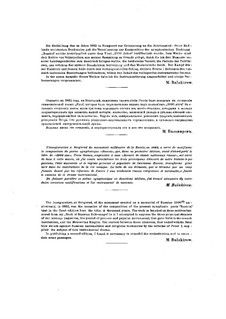 Russia. Sinfonisches Poem: Für Klavier, vierhändig by Mily Balakirev