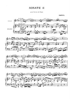 Sonate für Violine und Cembalo in g-Moll, HWV 368 Op.1 No.10: Version für Violine und Klavier by Georg Friedrich Händel