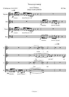 Toccata und Fuge in d-Moll, BWV 565: Toccata, for vocal ensemble or choir by Johann Sebastian Bach