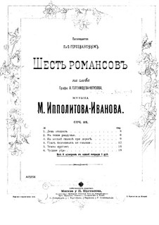 Sechs Romanzen für Stimme und Klavier, Op.22: Sechs Romanzen für Stimme und Klavier by Michail Ippolitow-Iwanow