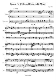 Sonata for Cello and Piano in Bb Minor, CC008: Sonata for Cello and Piano in Bb Minor by E.S. Capeditiea