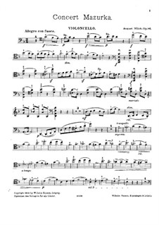 Konzertmazurka, Op.86: Cellostimme by August Nölck