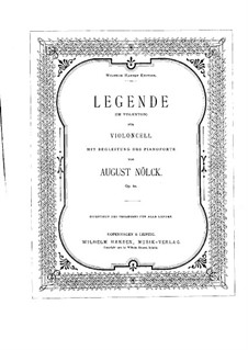 Legend, Op.60: Für Cello und Klavier by August Nölck